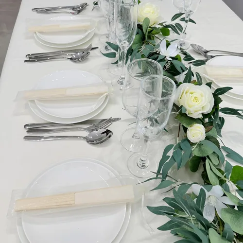 Miniatura 3 de 50 abanicos de mano de papel con bolsas de organza, abanicos plegables de mano de bambú para bricolaje, recuerdos decorativos de fiesta de boda Crema