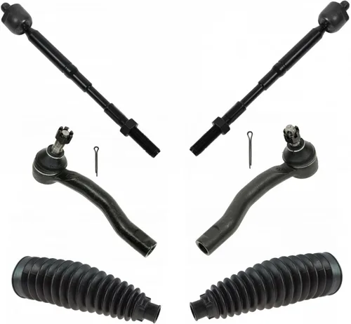 Miniatura 101 de TRQ Kit de dirección interior y exterior para lado del conductor y del pasajero delantero, con cremallera de dirección y fuelle de piñón compatible