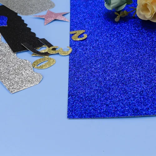 Miniatura 4 de YINUOYOUJIA 12 hojas de papel de cartulina con purpurina azul de 12 x 12 pulgadas, papel brillante de alta calidad para máquinas Cricut