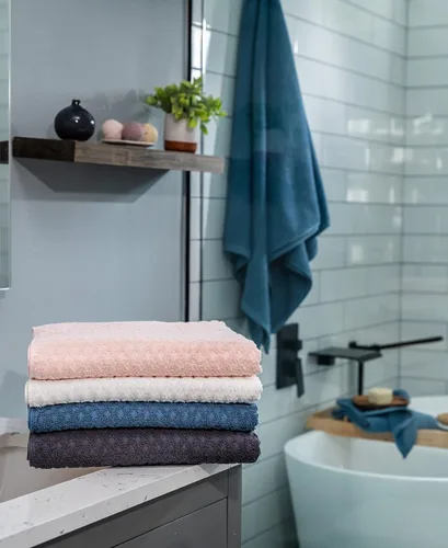 Miniatura 3 de Simpli-Magic 79453 Diamond - Toallas de baño 100% algodón, color rosa, 4