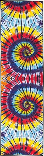 Miniatura 3 de SAFAVIEH Colección de pinceles de pintura para alfombras lavables, alfombra de 2 pies 2 pulgadas x 8 pies, fucsia y amarillo, antideslizante y fácil