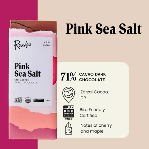 Miniatura 6 de Chocolate oscuro Raaka (barra de 1.8 oz – paquete de 3), orgánico, sin OMG, Kosher Premium Craft Chocolate, vegano, sin gluten y soja, agridulce
