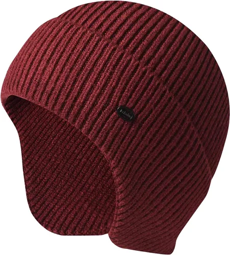 Miniatura 6 de Gorros de invierno para hombre, para exteriores, elásticos, de punto, con orejeras, resistentes al viento