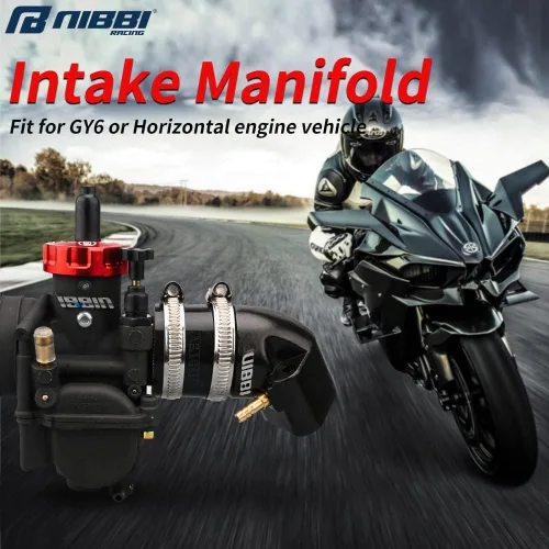 Miniatura 5 de NIBBI Kit de carburador PE26, carburador de motocicleta PE26 mm con filtros de aire de 1.890 in, colector de admisión GY6 apto para GY6 Dirt Bike