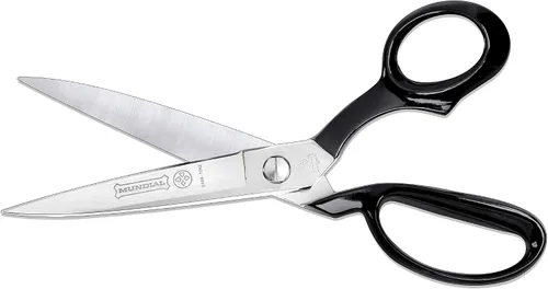 Miniatura 2 de Mundial Recortadoras dobladas industriales forjadas de 10 pulgadas, cuchillas afiladas, mango negro ergonómico, acabado niquelado pulido, corte