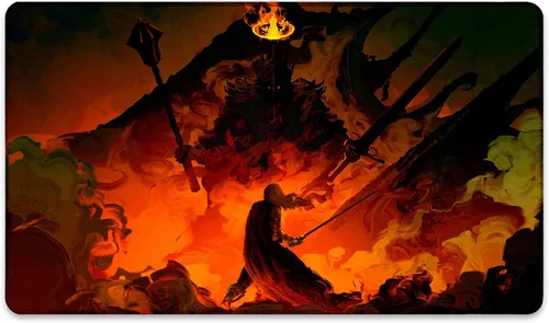 Miniatura 2 de I Am No Man (cosido) – Alfombra de juego MTG de Anato Finnstark – Compatible con Magic the Gathering Playmat – Diseños artísticos originales