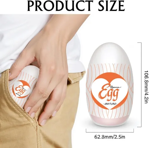 Miniatura 5 de Paquete de 5 sensaciones, masturbadores ultra elásticos en forma de huevo, masturbadores manuales para hombres con envoltorio suave, masturbador