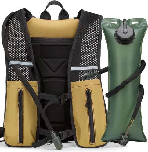 Miniatura 6 de Mochila de hidratación para correr, chaleco ligero con bolsa de mochila de agua de 3 litros, sin BPA para senderismo, maratón, ciclismo