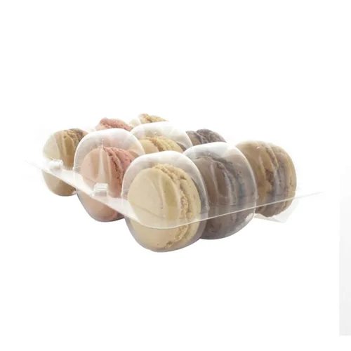 Miniatura 5 de PacknWood 210MACINS3 - Macaron de plástico transparente, cajas transparentes de macarrón, caja de almacenamiento de macarrones, caja de macarrón
