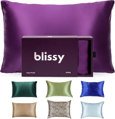 Miniatura 23 de Funda de almohada 100% de seda de morera pura de Blissy, fibras de alta calidad 6A con densidad de 22 momme, para el cuidado del cabello y la piel