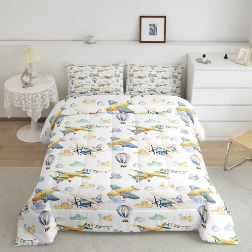 Miniatura 16 de Erosebridal Juego de edredón de camión de bomberos para niños, juego de ropa de cama de panal rojo brillante con diseño de panal de abeja