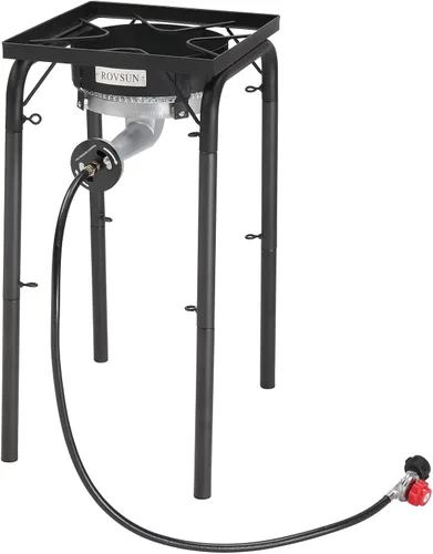 ROVSUN Quemador de propano portátil de 200,000 BTU, cocina de gas de alta presión para cocinar al aire libre, camping, picnic, patio, elaboración de