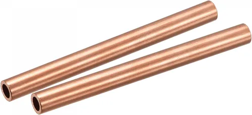 uxcell Tubo redondo de cobre 0.354 in OD 0.059 in espesor de pared 3.937 in longitud tubería 2 piezas