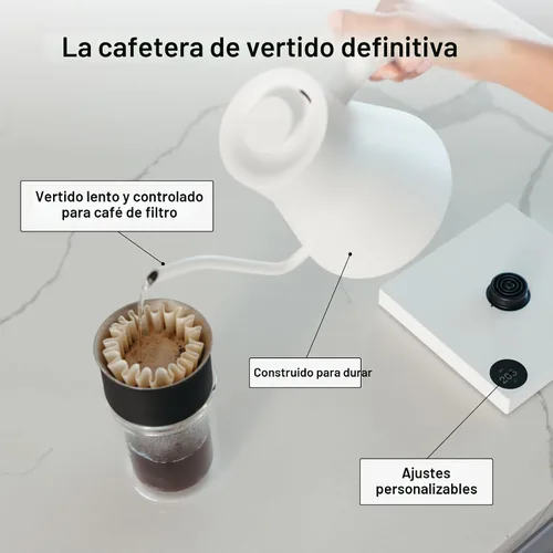Miniatura 3 de Fellow Stagg EKG Pro - Hervidor eléctrico de cuello de cisne, para verter café y té, calentamiento rápido, control preciso de temperatura, Blanco