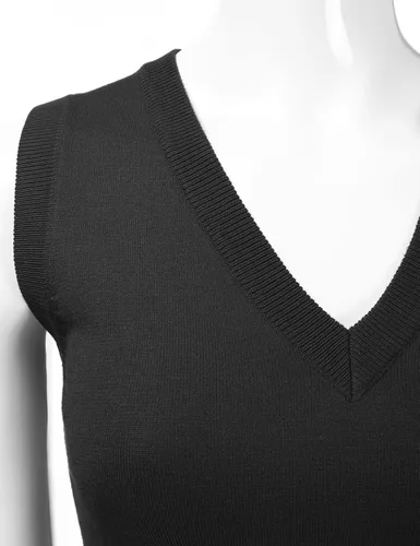 Miniatura 4 de EIMIN Suéter elástico sin mangas con cuello en V para mujer (S-3X), Esw011_babypink