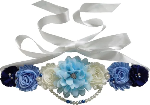 Miniatura 9 de Faja de maternidad de perlas únicas para revelación de género de baby shower