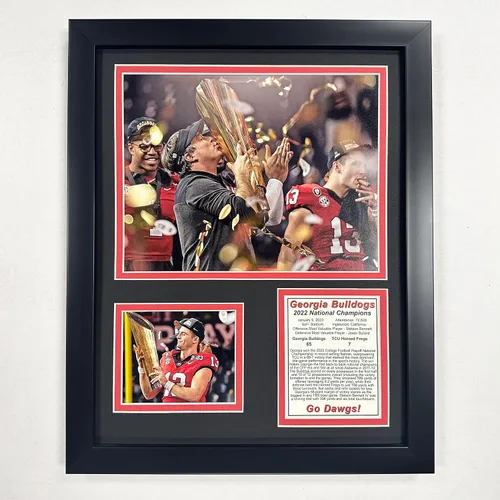 Legends Never Die, Inc. Georgia Bulldogs | Campeones Nacionales de la CFP 2022 | Collage de fotos enmarcado de 12 x 15 pulgadas (Podio)