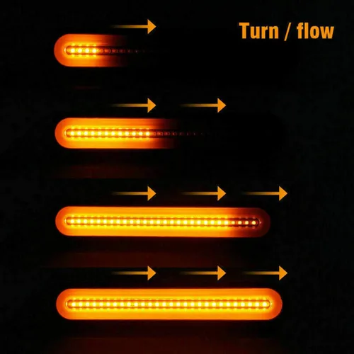 Miniatura 4 de Paquete de 2 barras de luces traseras LED de 9 pulgadas para remolque + parada de freno + conjunto de luces de señal de giro e identificación, tira