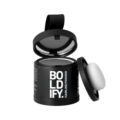 Miniatura 19 de BOLDIFY Polvo de línea del cabello (GRANDE, 10g) - Color de cabello para retoque de raíces para cobertura de canas - Polvo para el cabello que Negro