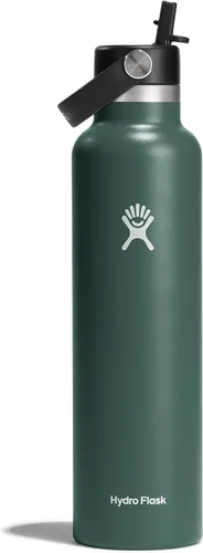 Miniatura 28 de Hydro Flask Botella de agua – Acero inoxidable aislado – Tapa flexible con pajita de boca estándar, antiderrames, a prueba de fugas y recargable