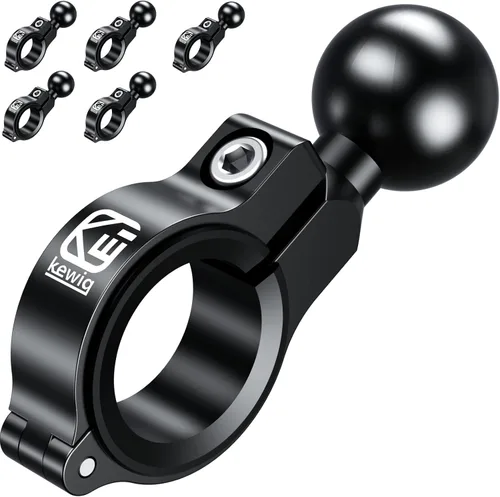 Miniatura 10 de BRCOVAN Base de montaje de manillar de aleación de aluminio con bola de TPU de 1 '' Compatible with RAM Mounts B Size 1 Inch Ball Double Socket