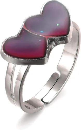 Miniatura 2 de Anillos de estado de ánimo mixtos clásicos que cambian de temperatura color para amantes del estado de ánimo tamaño ajustable 10 piezas12 piezas30