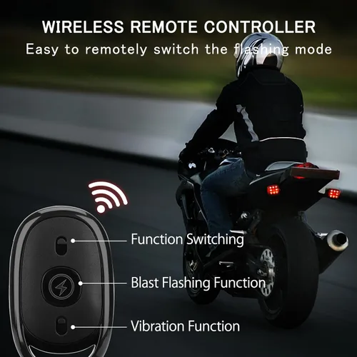 Miniatura 2 de SEISSO - Kit de 4 luces estroboscópicas LED anticolisión con control remoto inalámbrico - Carga USB, luz de advertencia de emergencia para drones