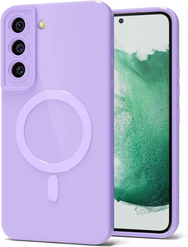 Miniatura 115 de Svanove para Samsung Galaxy S22 Funda de teléfono de silicona magnética, compatible con Magsafe, linda para mujeres, brillante color brillante, gel