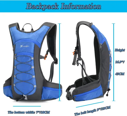 Miniatura 4 de Croogo Mochila de hidratación para correr con vejiga de agua de 2 litros, ligera, para ciclismo, para hombres y mujeres, color rojo OT05