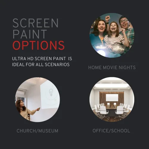 Miniatura 4 de Pintura para pantalla de proyector, alta definición, 4K/8K, ultra blanca, galón