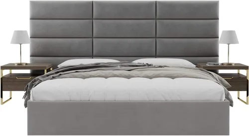 Miniatura 66 de Vänt - Paneles tapizados de cabecera para montar en la pared, diseño Isabelle, 60 x 23 pulgadas, configuración de 4 paneles individuales, Cuero