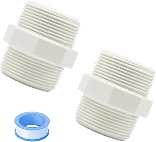 Miniatura 9 de 12 unids 3/4 pulgadas PVC tubería de montaje hexagonal pezón G3/4 macho X G3/4 macho adaptador de acoplamiento de rosca tubería de fontanería