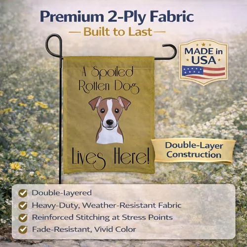 Miniatura 5 de Caroline's Treasures BB1508GF - Bandera de jardín con texto en inglés "Jack Russell Terrier", bandera decorativa para patio exterior, patio, obras