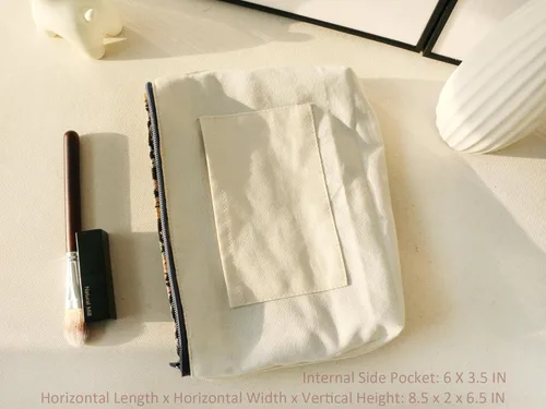 Miniatura 2 de HAPPYHEIDI Bolsa de maquillaje estética para mujer con compartimento para accesorios con cremallera para cosméticos, viajes, organizador de bolsos