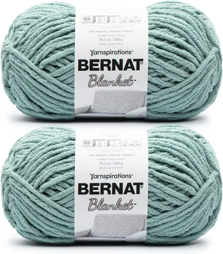 Miniatura 11 de Bernat - Estambre para mantas súper esponjoso acrílico, 2 paquetes de 300g/10.5 onzas, #6, chenilla gruesa de peso pesado para tejer y crochet