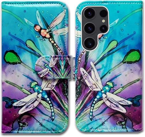 Miniatura 10 de Bcov Funda para Galaxy S23 Ultra, funda de piel con tapa para Samsung Galaxy S23 Ultra con ranura para tarjeta y soporte para Samsung Galaxy S23
