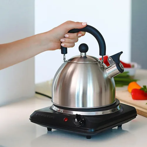Miniatura 6 de OVENTE Electric Countertop Single Burner,1000W Cooktop with 7.25 Inch Cast Iron Hot Plate,5 Level Temperature Control,Compact Cooking Stove &Easy to