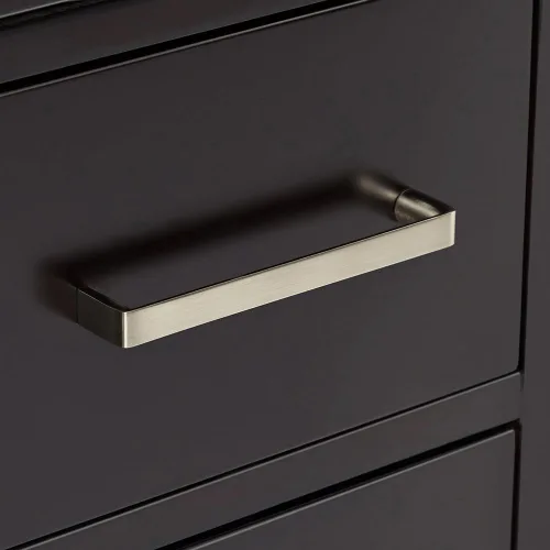 Miniatura 15 de ARIEL Cambridge - Mueble base de tocador de baño de 36 pulgadas, madera maciza, 2 puertas de cierre suave, 5 cajones de cola de milano