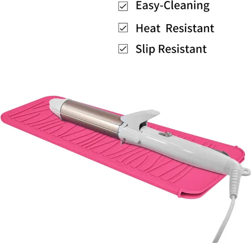 Miniatura 3 de Alfombrilla de silicona resistente al calor para alisadora de pelo, plancha de prensado, rizador de pelo, varita para rizar, plancha plana, plancha