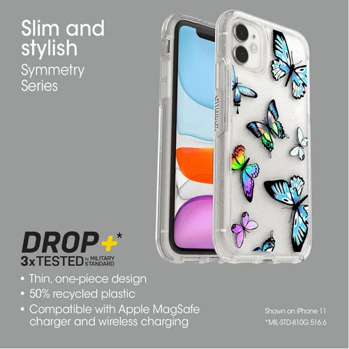 Miniatura 4 de OtterBox Symmetry Clear Series - Funda para el iPhone 11, diseño de mariposas Y2K Mariposa Y2K