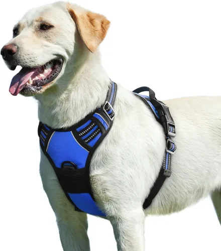 Miniatura 15 de Eagloo Arnés para perro pequeño, sin tirones, chaleco de servicio con tiras reflectantes y asa de control, ajustable y cómodo para caminar, arnés