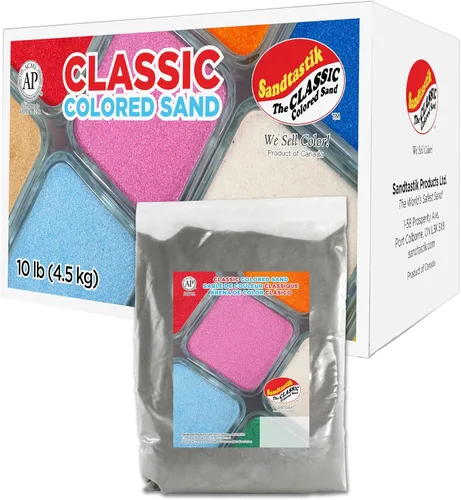 Miniatura 26 de Sandtastik Arena blanca de color clásico: caja a granel de 10 libras de arena de grano fino vibrante para artes y manualidades, botellas de arena
