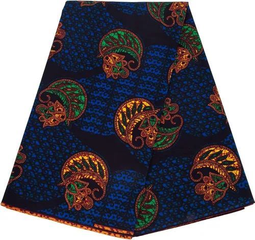 Tela de algodón africana de impresión de cera Ankara de 6 yardas usada para ropa de fiesta artesanía DIY costura textiles