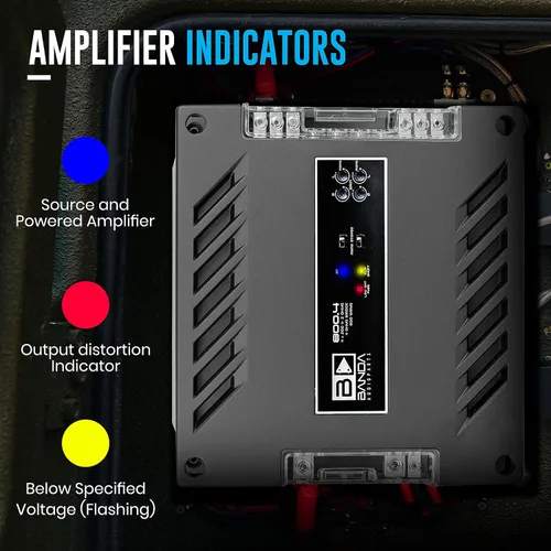 Miniatura 3 de Amplificador de audio para vehículos de 4 canales, amplificador mono de alta potencia de 200 WRMS con filtro subsónico y filtro de paso bajo estable
