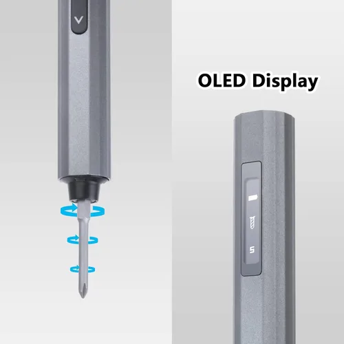 Miniatura 3 de Juego de destornilladores de precisión, par de 5 engranajes, mini destornillador eléctrico con pantalla OLED, juego de destornilladores pequeños