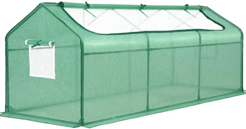Quictent Invernadero portátil de 95 pulgadas de ancho x 36 pulgadas de profundidad x 36 pulgadas de alto, 2 ventanas de malla y gran puerta de Verde