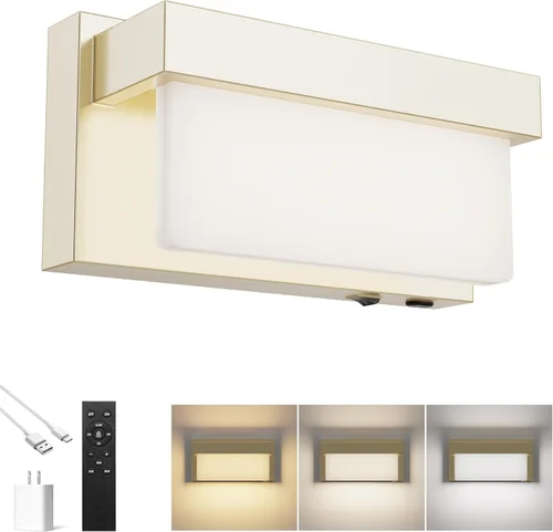 Miniatura 11 de Aplique de Pared Negro Luz de Pared con Interruptor de Encendido/Apagado 8 pulgadas Lámpara de Pared LED Pantalla Acrílica 4000K Aplique Iluminación