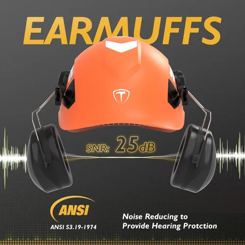 Miniatura 2 de TOOLIOM Chainsaw Helmet with Face Shield and Ear Muffs, Forestry Safety Helmet, ANSI Z89.1 Certified Arborist Helmet, Chainsaw Safety Equipment