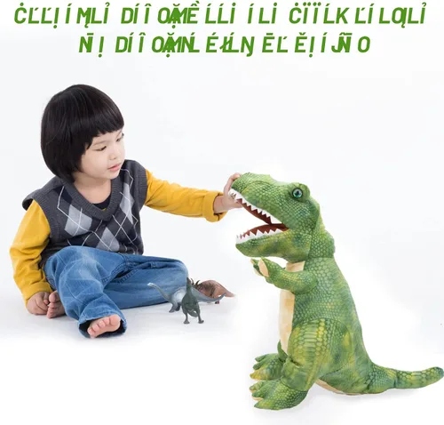 Miniatura 6 de PUNP Peluche de dinosaurio gigante, juguete de peluche T Rex, 22 pulgadas, tiranosaurio de peluche, regalo para niños, verde
