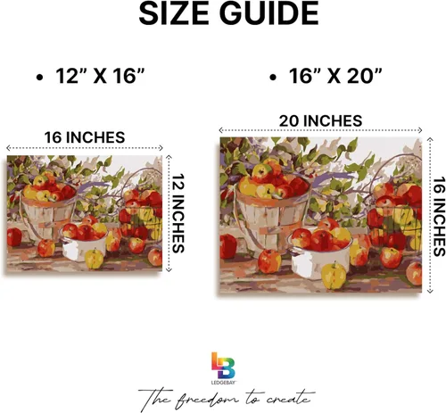 Miniatura 5 de Ledgebay Kit de pintura por números para adultos, lienzo enmarcado para principiantes a avanzados, kit de pintura por números, los kits incluyen